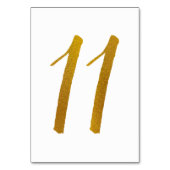 Tabelnummers - Casual penseelscripttypografie -11 Kaart (Achterkant)