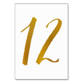 Tabelnummers - Casual penseelscripttypografie -12 Kaart (Achterkant)
