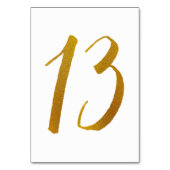 Tabelnummers - Casual penseelscripttypografie -13 Kaart (Voorkant)