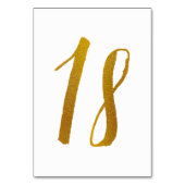 Tabelnummers - Casual penseelscripttypografie -18 Kaart (Voorkant)