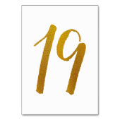 Tabelnummers - Casual penseelscripttypografie -19 Kaart (Voorkant)