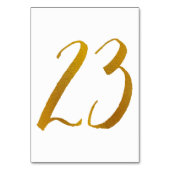 Tabelnummers - Casual penseelscripttypografie -23 Kaart (Achterkant)