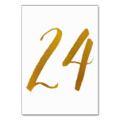 Tabelnummers - Casual penseelscripttypografie -24 Kaart (Achterkant)