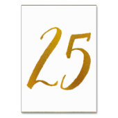 Tabelnummers - Casual penseelscripttypografie -25 Kaart (Voorkant)