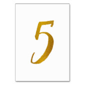 Tabelnummers - Casual penseelscripttypografie - 5 Kaart (Achterkant)