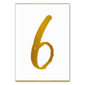 Tabelnummers - Casual penseelscripttypografie - 6 Kaart (Achterkant)