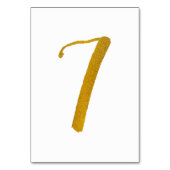 Tabelnummers - Casual penseelscripttypografie - 7 Kaart (Voorkant)