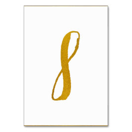 Tabelnummers - Casual penseelscripttypografie - 8 Kaart