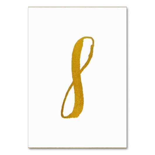 Tabelnummers - Casual penseelscripttypografie - 8 Kaart (Achterkant)