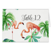 Tabelnummers Flamingo Leaf Tropical Beach Art (Voorkant Horizontaal)