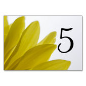 Tabelnummers gele Daisy Flower Petals Kaart (Voorkant)
