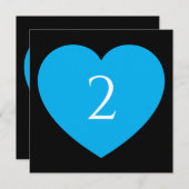 Tabelnummers hartgrens feestdagenkaart (Voorkant / Achterkant)