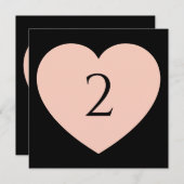 Tabelnummers hartgrens feestdagenkaart (Voorkant / Achterkant)