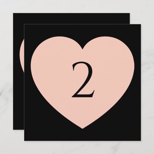 Tabelnummers hartgrens feestdagenkaart (Voorkant / Achterkant)