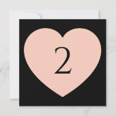 Tabelnummers hartgrens feestdagenkaart (Voorkant)