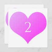 Tabelnummers hartgrens feestdagenkaart (Voorkant / Achterkant)