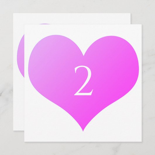 Tabelnummers hartgrens feestdagenkaart (Voorkant / Achterkant)