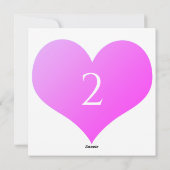 Tabelnummers hartgrens feestdagenkaart (Achterkant)