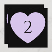 Tabelnummers hartgrens feestdagenkaart (Voorkant / Achterkant)