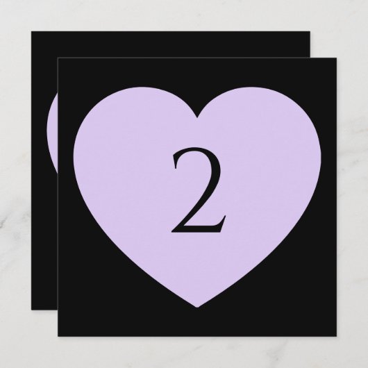 Tabelnummers hartgrens feestdagenkaart (Voorkant / Achterkant)