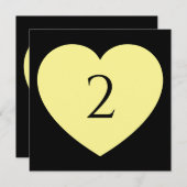 Tabelnummers hartgrens feestdagenkaart (Voorkant / Achterkant)