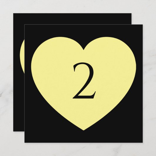 Tabelnummers hartgrens feestdagenkaart (Voorkant / Achterkant)