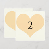 Tabelnummers hartgrens feestdagenkaart (Voorkant / Achterkant)