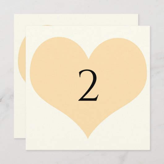 Tabelnummers hartgrens feestdagenkaart (Voorkant / Achterkant)