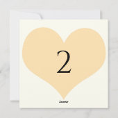 Tabelnummers hartgrens feestdagenkaart (Achterkant)