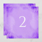 Tabelnummers paarse feestdagenkaart (Voorkant / Achterkant)