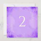 Tabelnummers paarse feestdagenkaart (Voorkant)