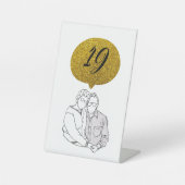 Tabelnummers Reclamebord Met Voetstuk (Voorkant)