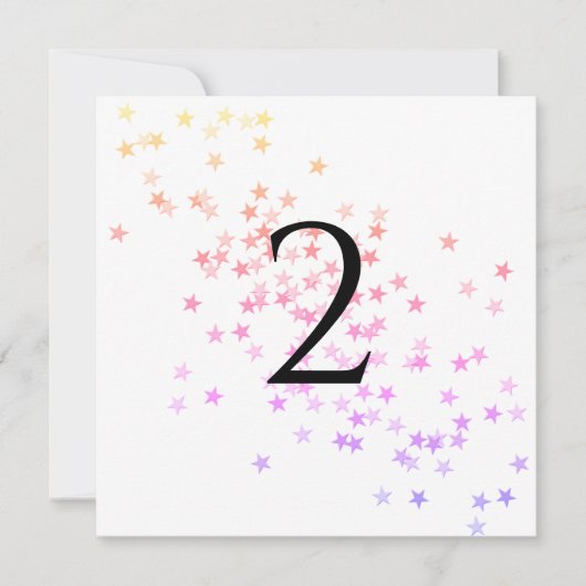 Tabelnummers sterren feestdagenkaart (Voorkant)