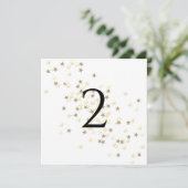 Tabelnummers sterren feestdagenkaart (Staand voorkant)