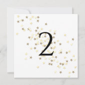 Tabelnummers sterren feestdagenkaart (Voorkant)