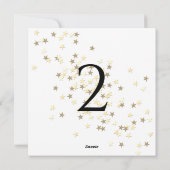 Tabelnummers sterren feestdagenkaart (Achterkant)