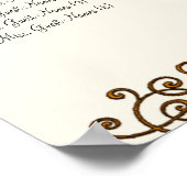 Tabelnummers  Tortelduifjes Poster (Hoek)