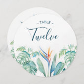 Tabelnummers tropische Waterverf Kaart (Voorkant / Achterkant)