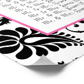 Tabelnummers van de Damaskastrooster - alfabetisch Poster (Hoek)