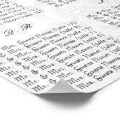 Tabelnummers van de Damaskastrooster - alfabetisch Poster (Hoek)