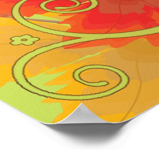 Tabelnummers van herfst-leverbaargscharreltabel poster (Hoek)