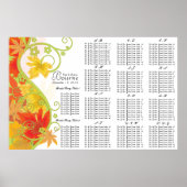 Tabelnummers van herfst-leverbaargscharreltabel poster (Voorkant)