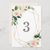 Tabelnummers voor geometrische Romance Menu (Voorkant / Achterkant)