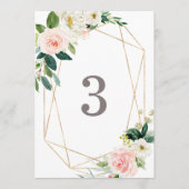 Tabelnummers voor geometrische Romance Menu (Voorkant)