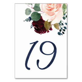 Tabelnummers voor KJ Waterverf Blue Font #16 Kaart