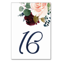 Tabelnummers voor KJ Waterverf Blue Font #16 Kaart