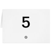 Tabelnummers voor pokertoernooi (Achterkant Horizontaal)