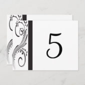 Tabelnummers zwart en wit briefkaart (Voorkant / Achterkant)