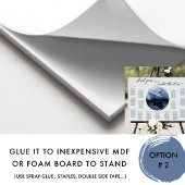 Tabelschermindeling voor blauwe en witte Waterverf Poster