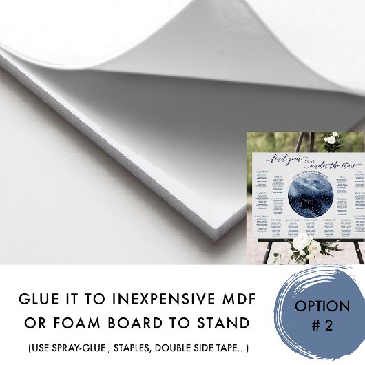 Tabelschermindeling voor blauwe en witte Waterverf Poster